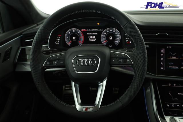Audi Q8 50 TDI quattro qu S-LINE, Standheizung, HuD, Luft, Pano, B&O, 23-Zoll, AHK, Leder, AreaView, Optik schwarz 