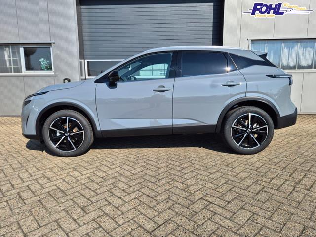 Nissan Qashqai 1.3 DIG-T MHEV 158 PS X-Tronic Tekna Voll-Leder Klimaautomatik PanoGlasdach Sitzheizung Lenkradheizung Navi Head-Up Display elektr. Heckklappe ACC PDC v+h 360&deg;Kamera DAB Bluetooth Touchscreen Apple CarPlay Android Auto 19"LM 