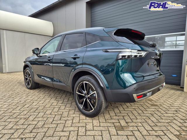 Nissan Qashqai 1.3 DIG-T MHEV 158 PS X-Tronic Tekna Voll-Leder Klimaautomatik PanoGlasdach Sitzheizung Lenkradheizung Navi Head-Up Display elektr. Heckklappe ACC PDC v+h 360&deg;Kamera DAB Bluetooth Touchscreen Apple CarPlay Android Auto 19"LM 