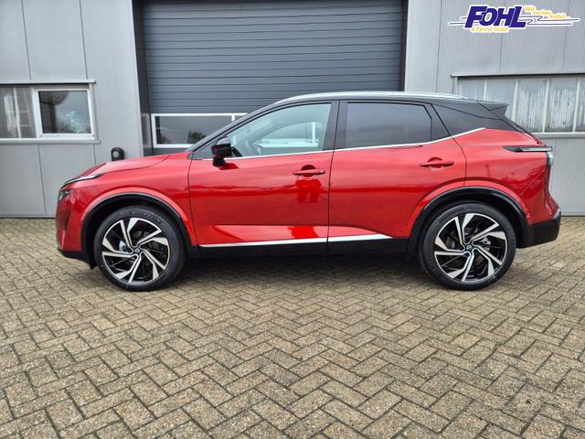 Nissan Qashqai 1.3 DIG-T MHEV 158 PS X-Tronic Tekna Premium Paket 20"LM Teil-Leder PanoGlasdach Klimaautomatik Sitzheizung Lenkradheizung Navi Head-Up Display elektr. Heckklappe ACC PDC v+h 360&deg;Kamera DAB Bluetooth Touchscreen Apple CarPlay Android Auto 