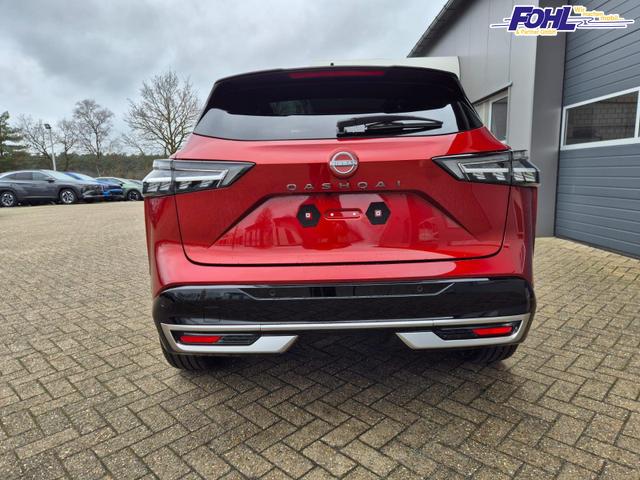 Nissan Qashqai 1.3 DIG-T MHEV 158 PS X-Tronic Tekna Premium Paket 20"LM Teil-Leder PanoGlasdach Klimaautomatik Sitzheizung Lenkradheizung Navi Head-Up Display elektr. Heckklappe ACC PDC v+h 360&deg;Kamera DAB Bluetooth Touchscreen Apple CarPlay Android Auto 