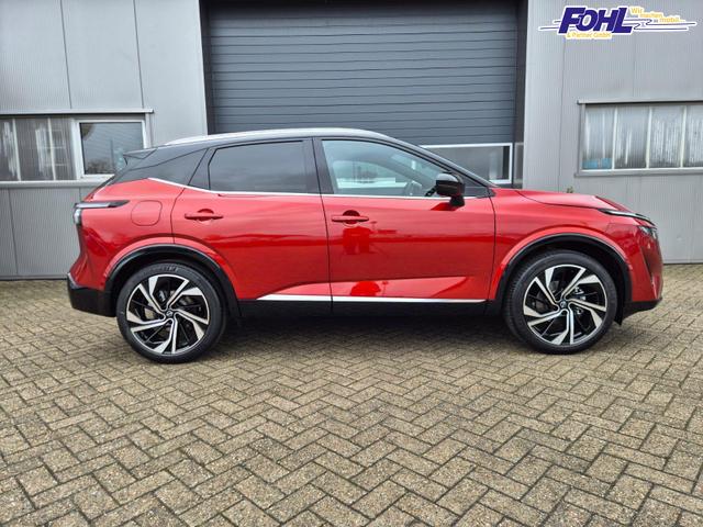 Nissan Qashqai 1.3 DIG-T MHEV 158 PS X-Tronic Tekna Premium Paket 20"LM Teil-Leder PanoGlasdach Klimaautomatik Sitzheizung Lenkradheizung Navi Head-Up Display elektr. Heckklappe ACC PDC v+h 360&deg;Kamera DAB Bluetooth Touchscreen Apple CarPlay Android Auto 