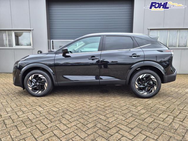 Nissan Qashqai 1.3 DIG-T MHEV 158 PS X-Tronic N-Connecta Teil-Leder PanoGlasdach Klimaautomatik Sitzheizung Lenkradheizung Navi ACC PDC v+h 360&deg;Kamera DAB Bluetooth Touchscreen Apple CarPlay Android Auto 18"LM 