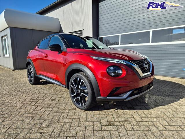 Nissan Juke 1.0 DIG-T 114PS N-Design Automatik Teil-Leder Klimaautomatik Sitzheizung Lenkradheizung PDC v+h R&uuml;ckf.Kamera Navi 19"LM Bluetooth Touchscreen Apple CarPlay Android Auto 