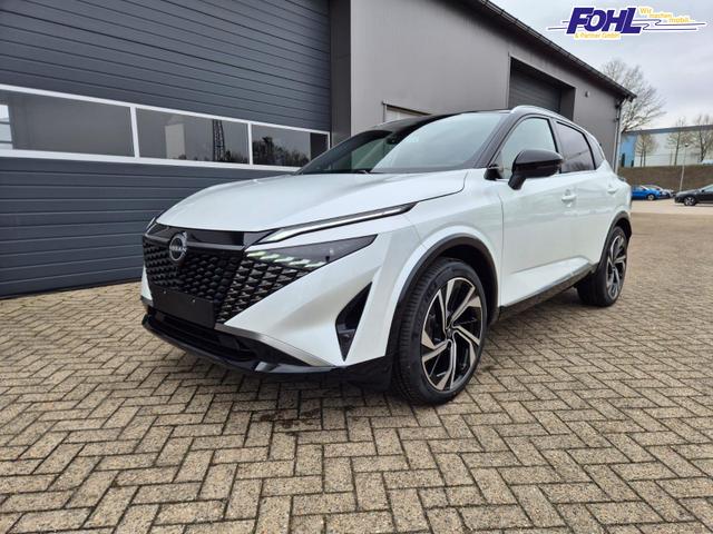 Nissan Qashqai 1.3 DIG-T MHEV 158 PS X-Tronic Tekna Premium Paket 20"LM Teil-Leder PanoGlasdach Klimaautomatik Sitzheizung Lenkradheizung Navi Head-Up Display elektr. Heckklappe ACC PDC v+h 360&deg;Kamera DAB Bluetooth Touchscreen Apple CarPlay Android Auto 