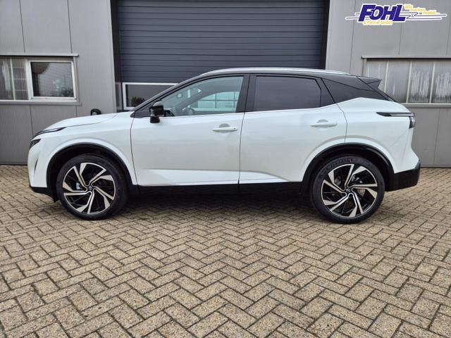 Nissan Qashqai 1.3 DIG-T MHEV 158 PS X-Tronic Tekna Premium Paket 20"LM Teil-Leder PanoGlasdach Klimaautomatik Sitzheizung Lenkradheizung Navi Head-Up Display elektr. Heckklappe ACC PDC v+h 360&deg;Kamera DAB Bluetooth Touchscreen Apple CarPlay Android Auto 