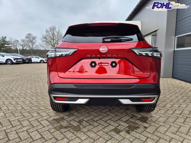Nissan Qashqai 1.3 DIG-T MHEV 158 PS X-Tronic Tekna Voll-Leder Klimaautomatik PanoGlasdach Sitzheizung Lenkradheizung Navi Head-Up Display elektr. Heckklappe ACC PDC v+h 360&deg;Kamera DAB Bluetooth Touchscreen Apple CarPlay Android Auto 19"LM 