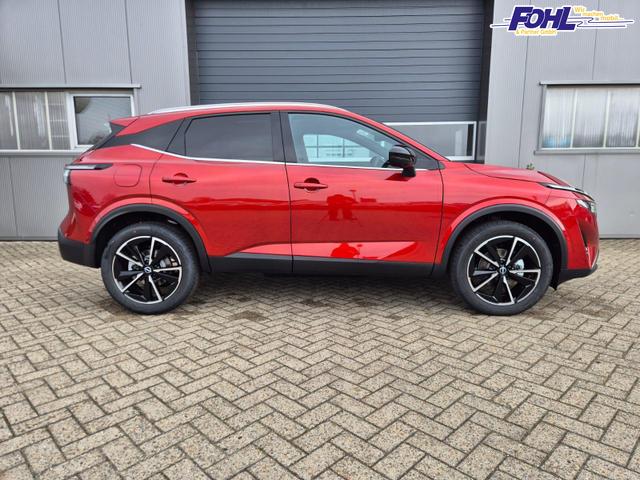 Nissan Qashqai 1.3 DIG-T MHEV 158 PS X-Tronic Tekna Voll-Leder Klimaautomatik PanoGlasdach Sitzheizung Lenkradheizung Navi Head-Up Display elektr. Heckklappe ACC PDC v+h 360&deg;Kamera DAB Bluetooth Touchscreen Apple CarPlay Android Auto 19"LM 