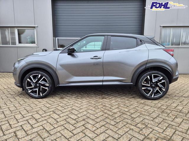 Nissan Juke 1.0 DIG-T 114PS N-Design Automatik Teil-Leder Klimaautomatik Sitzheizung Lenkradheizung PDC v+h R&uuml;ckf.Kamera Navi 19"LM Bluetooth Touchscreen Apple CarPlay Android Auto 