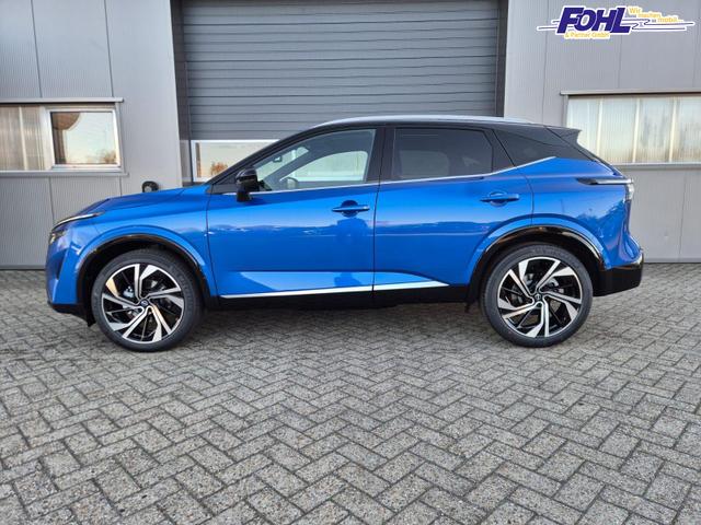 Nissan Qashqai 1.3 DIG-T MHEV 158 PS X-Tronic Tekna Premium Paket 20"LM Teil-Leder PanoGlasdach Klimaautomatik Sitzheizung Lenkradheizung Navi Head-Up Display elektr. Heckklappe ACC PDC v+h 360&deg;Kamera DAB Bluetooth Touchscreen Apple CarPlay Android Auto 