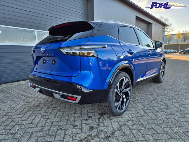 Nissan Qashqai 1.3 DIG-T MHEV 158 PS X-Tronic Tekna Premium Paket 20"LM Teil-Leder PanoGlasdach Klimaautomatik Sitzheizung Lenkradheizung Navi Head-Up Display elektr. Heckklappe ACC PDC v+h 360&deg;Kamera DAB Bluetooth Touchscreen Apple CarPlay Android Auto 