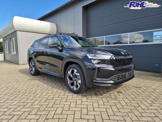 Skoda Kodiaq Sportline 1.5 TSI 204PS PHEV DSG schwenkb. AHK elektr. PanoDach HUD Alcantara PDC v+h 360&deg;Kamera CANTON Sound Klimaautomatik Sitzheizung Lenkradheizung Navi Apple CarPlay Android Auto 2xKeyless 19"LM vollelektr. Reichweite 116KM 