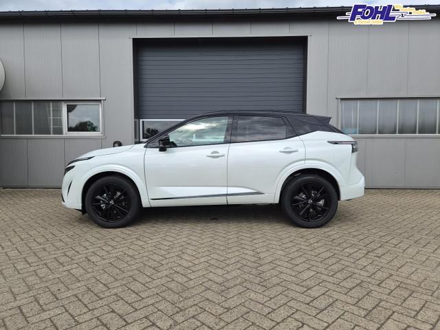 Nissan Qashqai 1.3 DIG-T MHEV 158 PS X-Tronic N-Design PanoDach Teil-Leder Klimaautomatik Sitzheizung Lenkradheizung Navi ACC PDC v+h 360&deg;Kamera DAB Bluetooth Touchscreen Apple CarPlay Android Auto 19"Zoll 