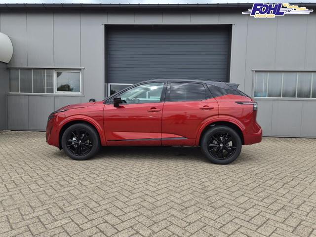 Nissan Qashqai 1.3 DIG-T MHEV 158 PS X-Tronic N-Design PanoDach Teil-Leder Klimaautomatik Sitzheizung Lenkradheizung Navi ACC PDC v+h 360&deg;Kamera DAB Bluetooth Touchscreen Apple CarPlay Android Auto 19"Zoll 