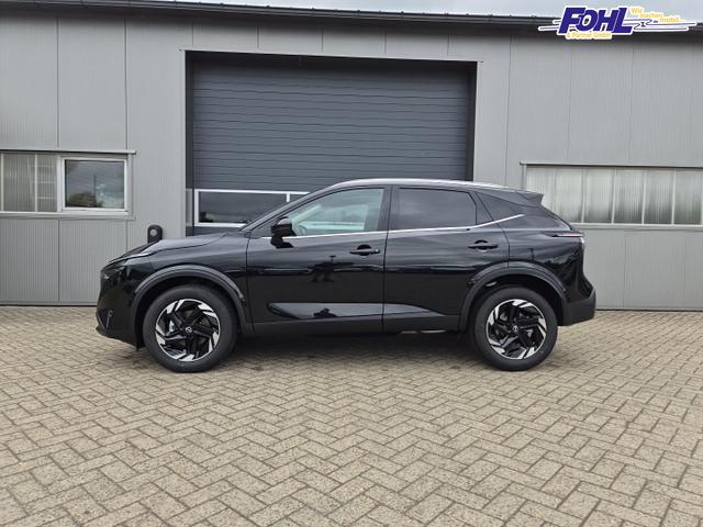 Nissan Qashqai 1.3 DIG-T MHEV 158 PS X-Tronic N-Connecta Teil-Leder PanoGlasdach Klimaautomatik Sitzheizung Lenkradheizung Navi ACC PDC v+h 360&deg;Kamera DAB Bluetooth Touchscreen Apple CarPlay Android Auto 18"LM 
