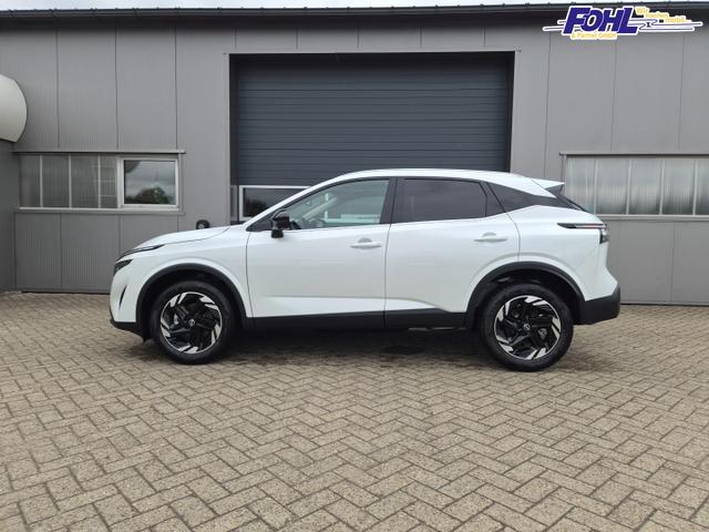 Nissan Qashqai 1.3 DIG-T MHEV 158 PS X-Tronic N-Connecta Teil-Leder PanoGlasdach Klimaautomatik Sitzheizung Lenkradheizung Navi ACC PDC v+h 360&deg;Kamera DAB Bluetooth Touchscreen Apple CarPlay Android Auto 18"LM 