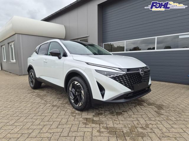 Nissan Qashqai 1.3 DIG-T MHEV 158 PS X-Tronic N-Connecta Teil-Leder PanoGlasdach Klimaautomatik Sitzheizung Lenkradheizung Navi ACC PDC v+h 360&deg;Kamera DAB Bluetooth Touchscreen Apple CarPlay Android Auto 18"LM 