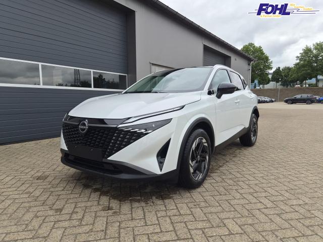 Nissan Qashqai 1.3 DIG-T MHEV 158 PS X-Tronic N-Connecta Teil-Leder PanoGlasdach Klimaautomatik Sitzheizung Lenkradheizung Navi ACC PDC v+h 360&deg;Kamera DAB Bluetooth Touchscreen Apple CarPlay Android Auto 18"LM 