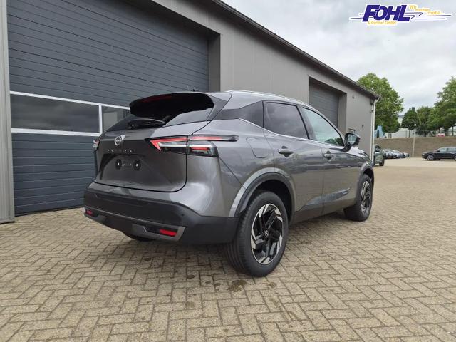 Nissan Qashqai 1.3 DIG-T MHEV 158 PS X-Tronic N-Connecta Teil-Leder PanoGlasdach Klimaautomatik Sitzheizung Lenkradheizung Navi ACC PDC v+h 360&deg;Kamera DAB Bluetooth Touchscreen Apple CarPlay Android Auto 18"LM 