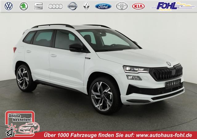 Skoda Karoq - Sportline 4x4 2.0 TSI DSG Sportline, Pano, AHK, Navi, Teilleder, Side, 5 J.-Garantie