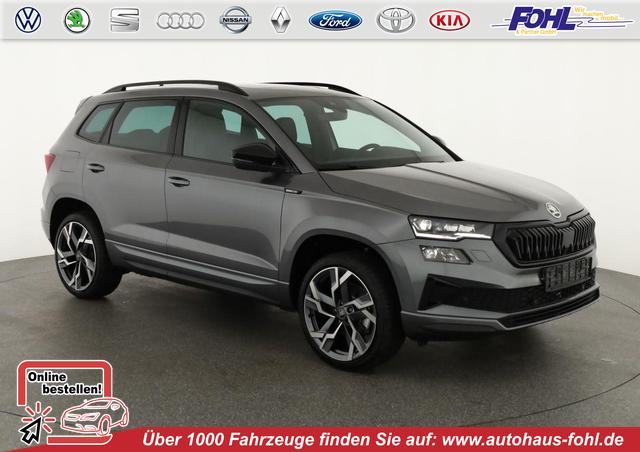 Skoda Karoq - Sportline 2.0 TDI DSG Sportline, Pano, AHK, Matrix, Teilleder, 5 J.-Garantie