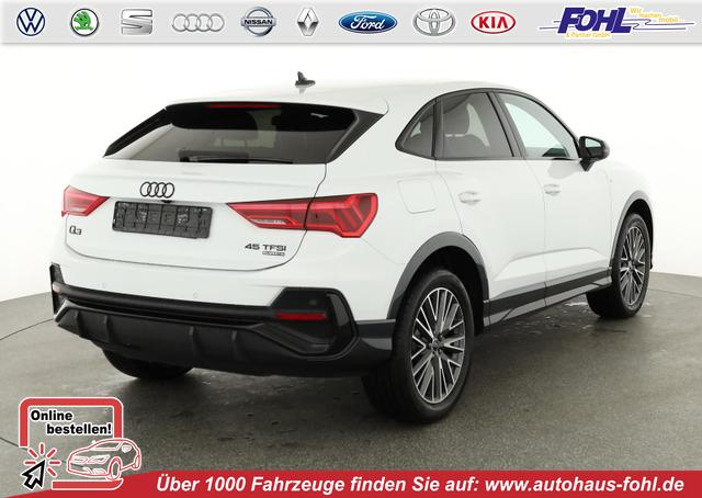 Audi Q3 Sportback - 45 TFSI quattro S line qu S-LINE, AHK, 19-Zoll, Optik schwarz, Navi, Kamera, el. Klappe