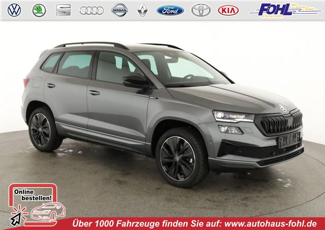 Skoda Karoq - Sportline 1.5 TSI DSG Sportline, AHK, Navi, CANTON, Matrix, AreaView, Side, Kamera, el. Klappe, FS-beheizbar