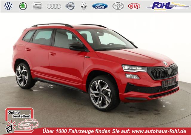 Skoda Karoq - Sportline 1.5 TSI DSG Sportline, Pano, AHK, Navi, CANTON, Matrix, AreaView, Side, FS-beheizbar, 19-Zoll
