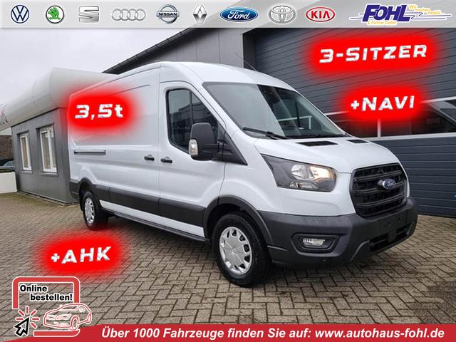 Ford Transit - L3H2 2.0 TDCi 130PS Trend 3,5t 3-Sitzer AHK Klima Navi Bluetooth DAB Frontscheibe beheizb. PDC v+h Rückf.Kamera Tempomat