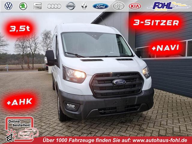 Ford Transit - L3H2 2.0 TDCi 130PS Trend 3,5t 3-Sitzer AHK Klima Navi Bluetooth DAB Frontscheibe beheizb. PDC v+h Rückf.Kamera Tempomat
