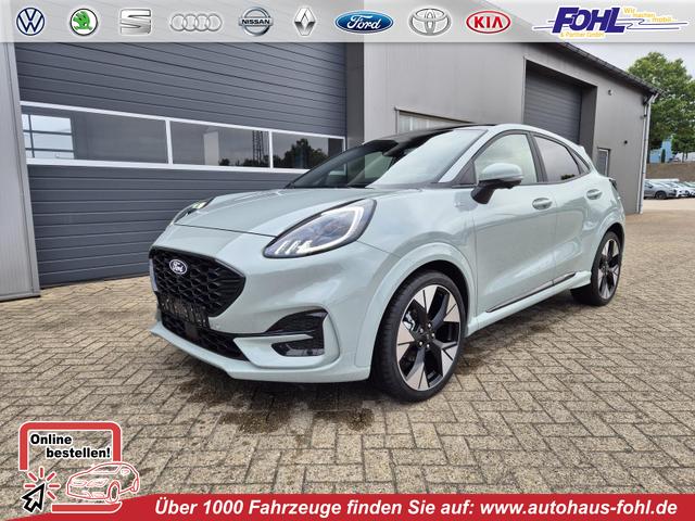 Ford Puma - ST-Line X 1.0 EcoBoost Hybrid 125PS Automatik Matrix-LED elektr. PanoDach 4x Kamera AbstandsTempomat el.Heckklappe Premium Leder (Sensico) B+O-Sound Klimaautomatik Sitzheizung Lenkradheizung Frontscheibe beheizb. Ford-Navi SYNC4 Bluetooth Apple CarP