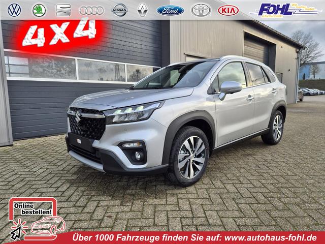 Suzuki S-Cross - Comfort+ 110PS Automatik MHEV 4x4 ALLGRIP 1.4 Boosterjet Allrad Teilleder Navi Klimaautomatik Sitzheizung ACC PDC v+h 4x Kamera Suzuki-Radio Apple CarPlay Android Auto Touchscreen 2xKeyless 17-LM
