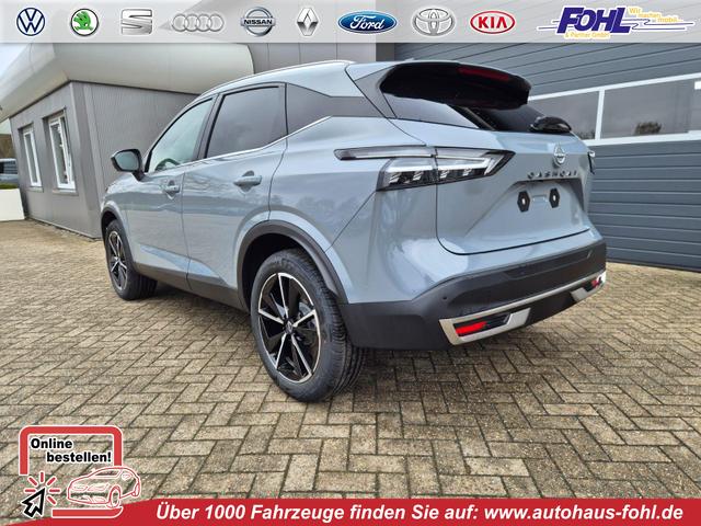 Nissan Qashqai - 1.3 DIG-T MHEV 158 PS X-Tronic Tekna Voll-Leder Klimaautomatik PanoGlasdach Sitzheizung Lenkradheizung Navi Head-Up Display elektr. Heckklappe ACC PDC v+h 360&deg;Kamera DAB Bluetooth Touchscreen Apple CarPlay Android Auto 19"LM