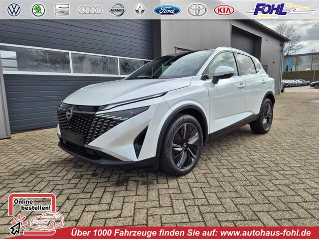 Nissan Qashqai - 1.3 DIG-T MHEV 140PS Tekna Voll-Leder Klimaautomatik PanoGlasdach Sitzheizung Lenkradheizung Navi Head-Up Display elektr. Heckklappe ACC PDC v+h 360&deg;Kamera DAB Bluetooth Touchscreen Apple CarPlay Android Auto 19"LM