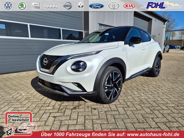 Nissan Juke - 1.0 DIG-T 114PS N-Design Automatik Teil-Leder Klimaautomatik Sitzheizung Lenkradheizung PDC v+h R&uuml;ckf.Kamera Navi 19"LM Bluetooth Touchscreen Apple CarPlay Android Auto