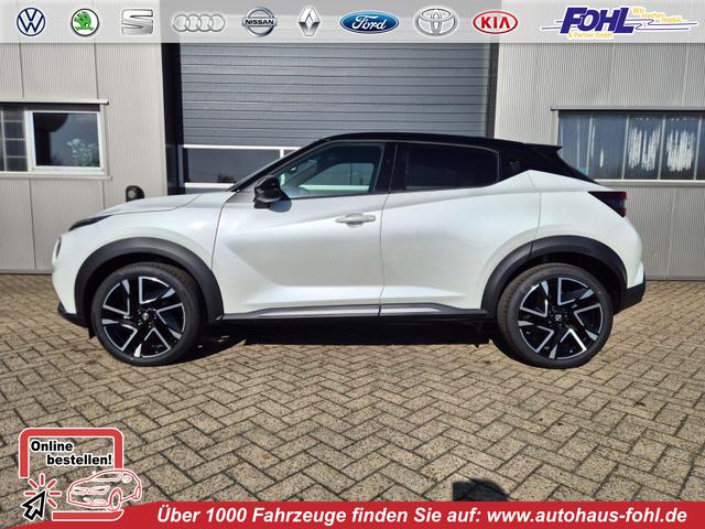 Nissan Juke - 1.0 DIG-T 114PS N-Design Automatik Teil-Leder Klimaautomatik Sitzheizung Lenkradheizung PDC v+h R&uuml;ckf.Kamera Navi 19"LM Bluetooth Touchscreen Apple CarPlay Android Auto