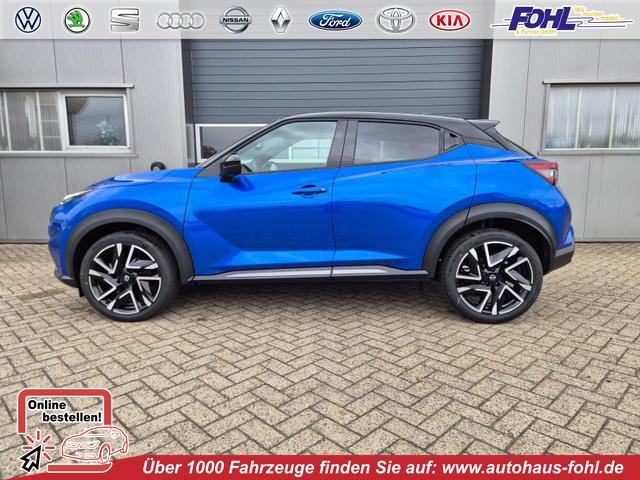 Nissan Juke - 1.0 DIG-T 114PS N-Design Automatik Teil-Leder Klimaautomatik Sitzheizung Lenkradheizung PDC v+h R&uuml;ckf.Kamera Navi 19"LM Bluetooth Touchscreen Apple CarPlay Android Auto