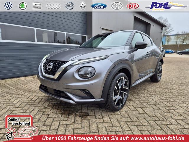 Nissan Juke - 1.0 DIG-T 114PS N-Design Automatik Teil-Leder Klimaautomatik Sitzheizung Lenkradheizung PDC v+h R&uuml;ckf.Kamera Navi 19"LM Bluetooth Touchscreen Apple CarPlay Android Auto