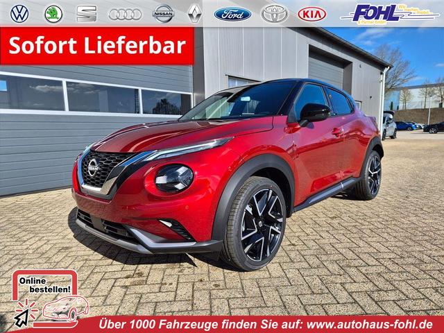 Nissan Juke - 1.0 DIG-T 114PS N-Design Automatik Teil-Leder Klimaautomatik Sitzheizung Lenkradheizung PDC v+h R&uuml;ckf.Kamera Navi 19"LM Bluetooth Touchscreen Apple CarPlay Android Auto