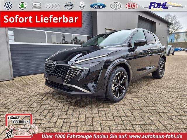 Nissan Qashqai - 1.3 DIG-T MHEV 158 PS X-Tronic Tekna Voll-Leder Klimaautomatik PanoGlasdach Sitzheizung Lenkradheizung Navi Head-Up Display elektr. Heckklappe ACC PDC v+h 360&deg;Kamera DAB Bluetooth Touchscreen Apple CarPlay Android Auto 19"LM