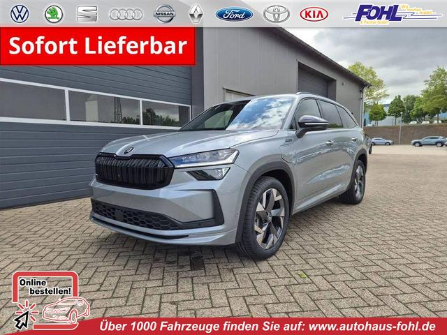 Skoda Kodiaq - Sportline 1.5 TSI 204PS PHEV DSG schwenkb. AHK elektr. PanoDach HUD Alcantara PDC v+h 360&deg;Kamera CANTON Sound Klimaautomatik Sitzheizung Lenkradheizung Navi Apple CarPlay Android Auto 2xKeyless 19"LM vollelektr. Reichweite 116KM