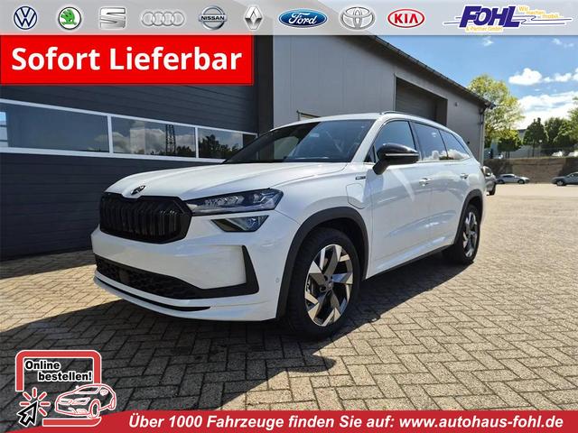 Skoda Kodiaq - Sportline 1.5 TSI 204PS PHEV DSG schwenkb. AHK elektr. PanoDach HUD Alcantara PDC v+h 360&deg;Kamera CANTON Sound Klimaautomatik Sitzheizung Lenkradheizung Navi Apple CarPlay Android Auto 2xKeyless 19"LM vollelektr. Reichweite 116KM