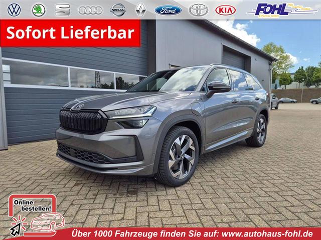 Skoda Kodiaq - Sportline 1.5 TSI 204PS PHEV DSG schwenkb. AHK elektr. PanoDach HUD Alcantara PDC v+h 360&deg;Kamera CANTON Sound Klimaautomatik Sitzheizung Lenkradheizung Navi Apple CarPlay Android Auto 2xKeyless 19"LM vollelektr. Reichweite 116KM