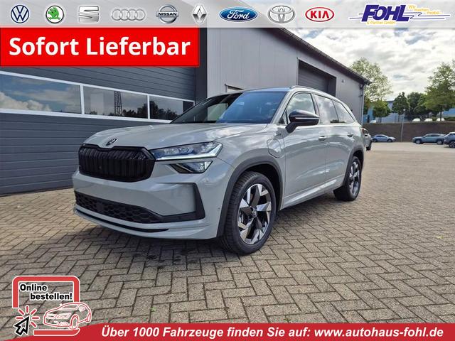 Skoda Kodiaq - Sportline 1.5 TSI 204PS PHEV DSG schwenkb. AHK elektr. PanoDach HUD Alcantara PDC v+h 360&deg;Kamera CANTON Sound Klimaautomatik Sitzheizung Lenkradheizung Navi Apple CarPlay Android Auto 2xKeyless 19"LM vollelektr. Reichweite 116KM