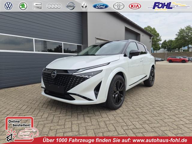 Nissan Qashqai - 1.3 DIG-T MHEV 158 PS X-Tronic N-Design Head-Up Display Teil-Leder Klimaautomatik Sitzheizung Lenkradheizung Navi elektr. Heckklappe ACC PDC v+h 360&deg;Kamera DAB Bluetooth Touchscreen Apple CarPlay Android Auto 19"Zoll