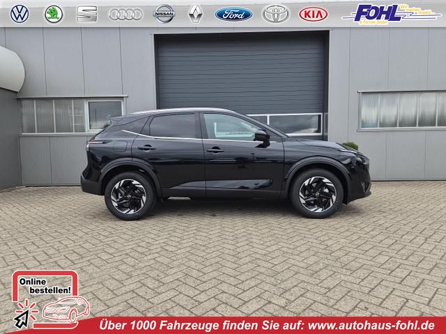 Nissan Qashqai - 1.3 DIG-T MHEV 158 PS X-Tronic N-Connecta Teil-Leder PanoGlasdach Klimaautomatik Sitzheizung Lenkradheizung Navi ACC PDC v+h 360&deg;Kamera DAB Bluetooth Touchscreen Apple CarPlay Android Auto 18"LM