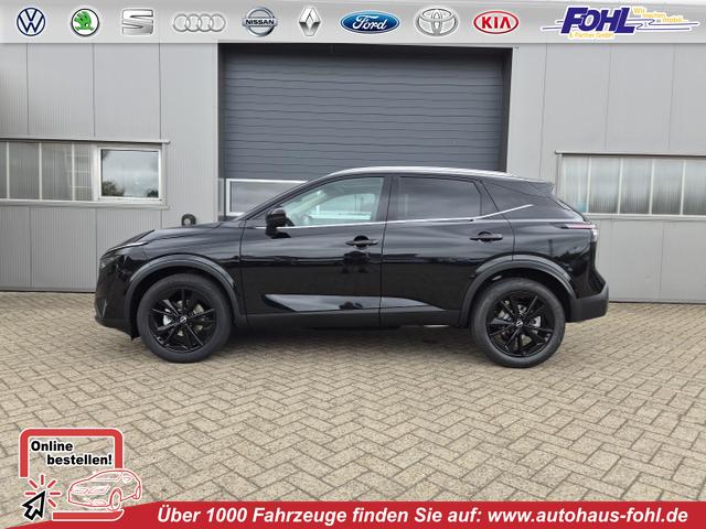 Nissan Qashqai - 1.3 DIG-T MHEV 158 PS X-Tronic Tekna Voll-Leder Klimaautomatik PanoGlasdach Sitzheizung Lenkradheizung Navi Head-Up Display elektr. Heckklappe ACC PDC v+h 360&deg;Kamera DAB Bluetooth Touchscreen Apple CarPlay Android Auto 19"LM