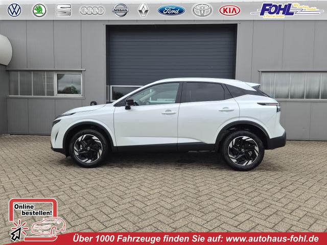 Nissan Qashqai - 1.3 DIG-T MHEV 158 PS X-Tronic N-Connecta Teil-Leder PanoGlasdach Klimaautomatik Sitzheizung Lenkradheizung Navi ACC PDC v+h 360&deg;Kamera DAB Bluetooth Touchscreen Apple CarPlay Android Auto 18"LM