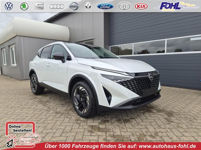 Nissan Qashqai - 1.3 DIG-T MHEV 158 PS X-Tronic N-Connecta Teil-Leder PanoGlasdach Klimaautomatik Sitzheizung Lenkradheizung Navi ACC PDC v+h 360&deg;Kamera DAB Bluetooth Touchscreen Apple CarPlay Android Auto 18"LM