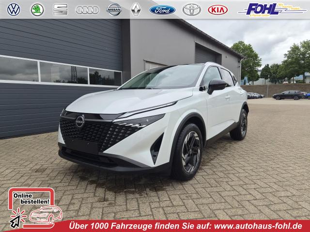 Nissan Qashqai - 1.3 DIG-T MHEV 158 PS X-Tronic N-Connecta Teil-Leder PanoGlasdach Klimaautomatik Sitzheizung Lenkradheizung Navi ACC PDC v+h 360&deg;Kamera DAB Bluetooth Touchscreen Apple CarPlay Android Auto 18"LM
